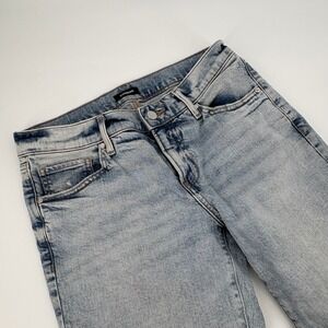 Express‎ Women's Boot Low Rise Jeans Light Wash Distressed Size 6R